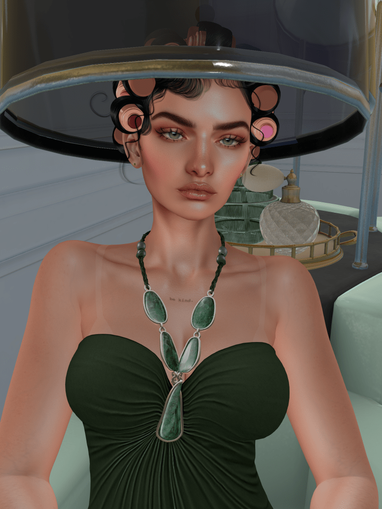 [high v.] vintage salon dryer, 
Loveholic - Linda Hair 
The Kiwi Co. / Jaime Dress
Midori's Store Livelle Skin